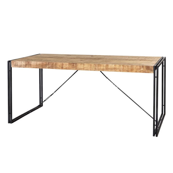 Cosmo Industrial Metal & Wood Dining Table - Medium — main product view