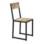 Cosmo Industrial Metal & Wood Dining Chair (Sold in Pairs)
