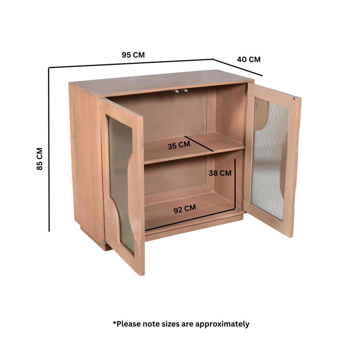 Indus Solid Wooden Small Sideboard