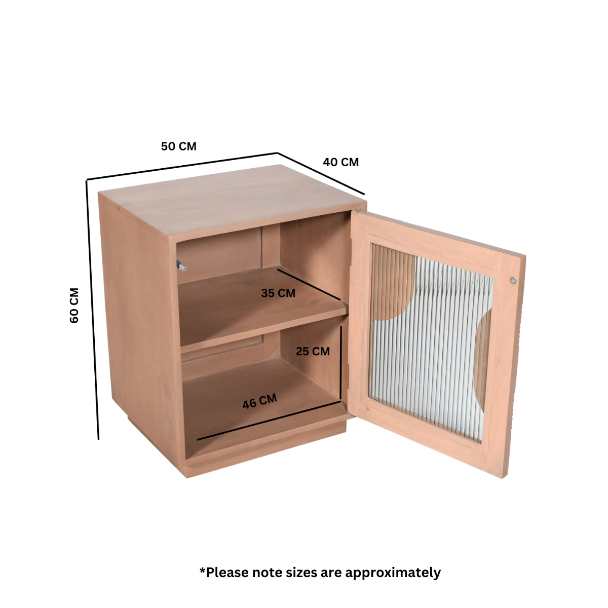 Indus Solid Wood Bedside Table