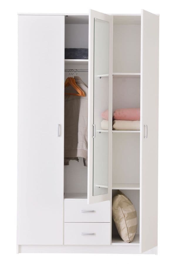 Kano White 3 Door Wardrobe — alternate product view