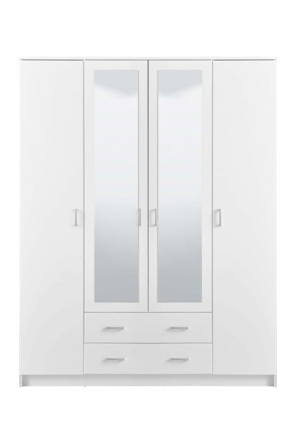 Kano White 4 Door Wardrobe