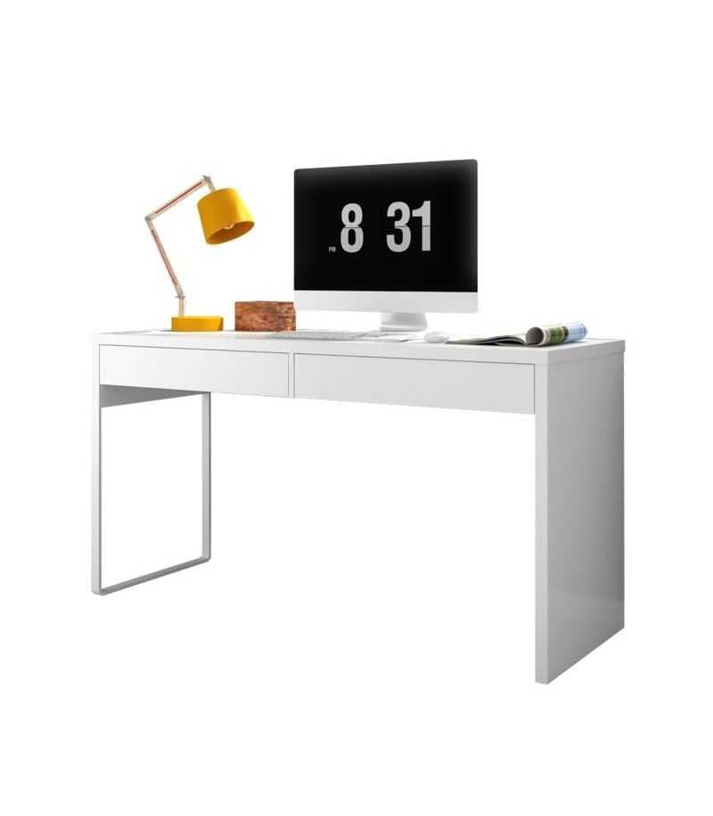 Kuba Arctic White Desk With Drawers