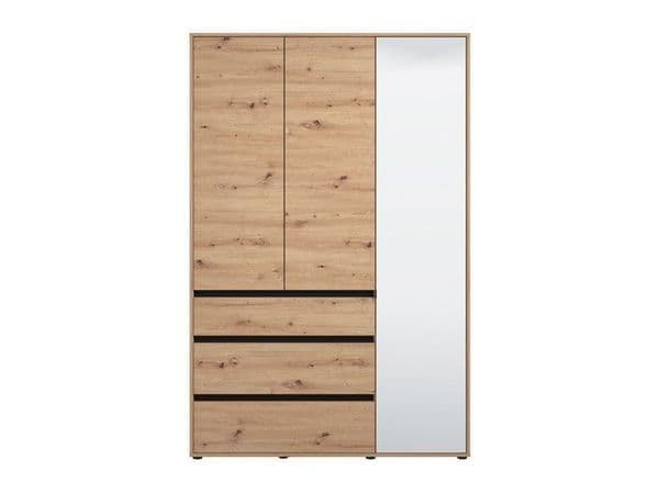 Kyoto Artisan Oak Effect 3 Door 3 Drawer Mirrored Wardrobe — alternate product view