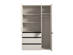 Kyoto Cashmere 3 Door 3 Drawer Mirrored Wardrobe
