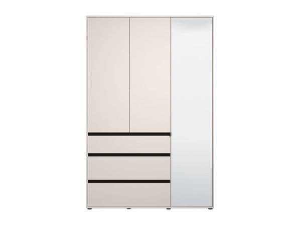 Kyoto Cashmere 3 Door 3 Drawer Mirrored Wardrobe