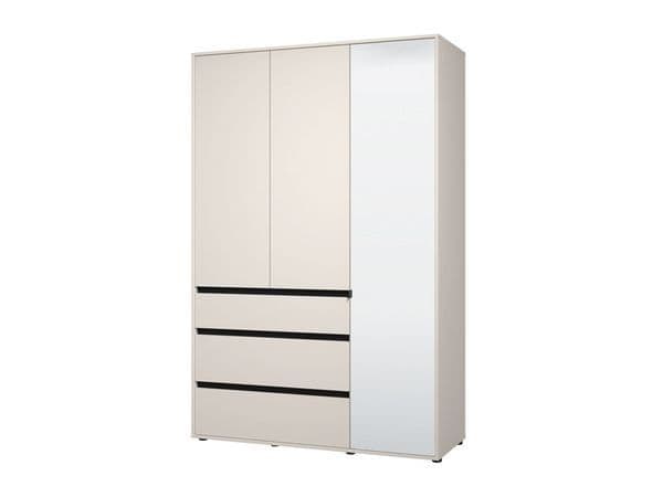 Kyoto Cashmere 3 Door 3 Drawer Mirrored Wardrobe