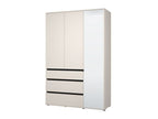 Kyoto Cashmere 3 Door 3 Drawer Mirrored Wardrobe
