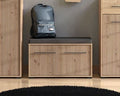 Lazlo Slatted Artisan Oak Effect Hallway Storage Bench