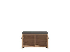 Lazlo Slatted Artisan Oak Effect Hallway Storage Bench
