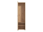 Lazlo Slatted Artisan Oak Effect Slim Wardrobe
