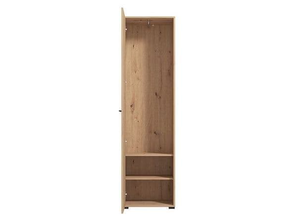 Lazlo Slatted Artisan Oak Effect Slim Wardrobe