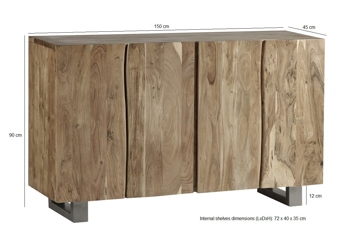 Baltic Live Edge Large Sideboard — alternate side view
