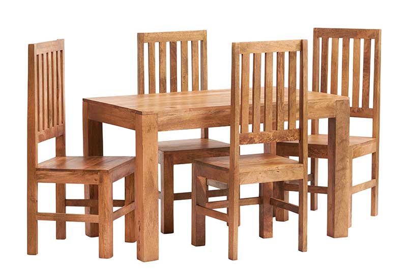 Toko Light Mango Small Dining Table 4ft (120cm) — angled product view