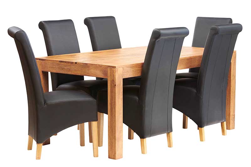 Toko Light Mango Large Dining Table 6ft (180cm) — angled product view