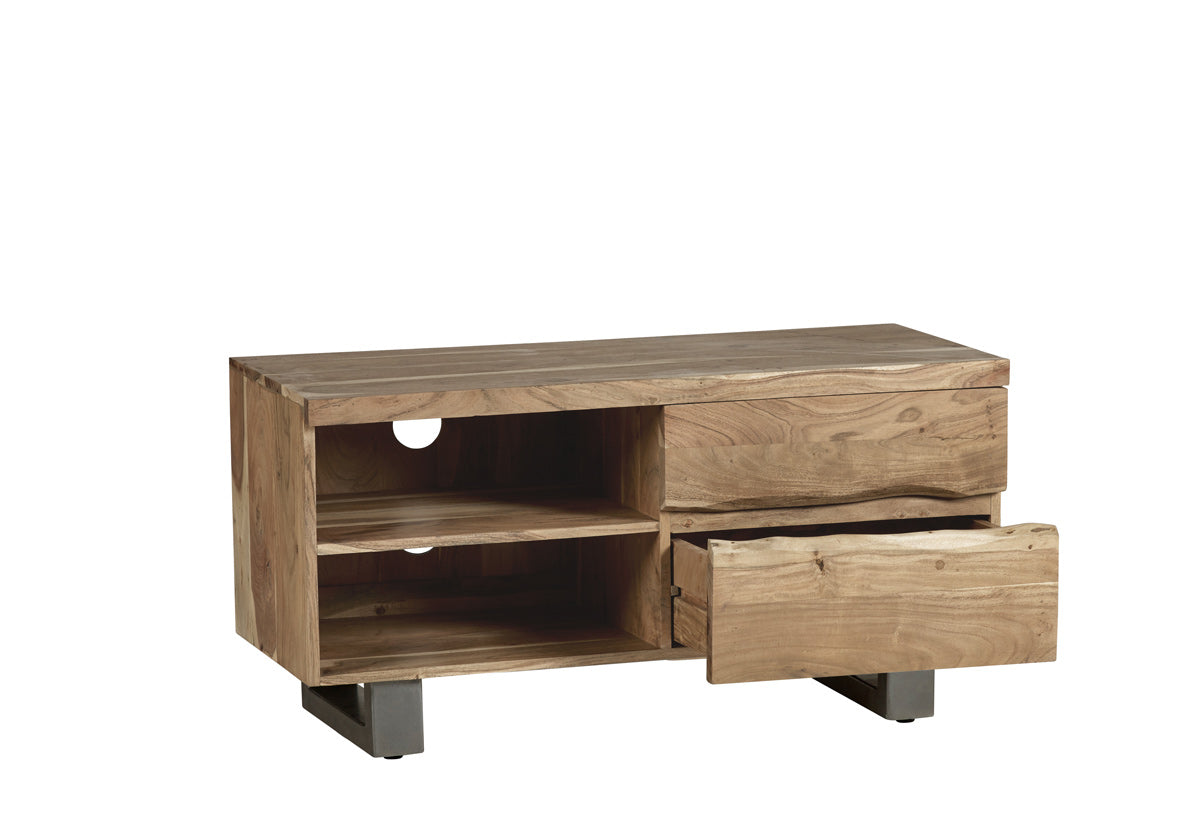 Baltic Live Edge 2 Drawer Small TV — alternate side view