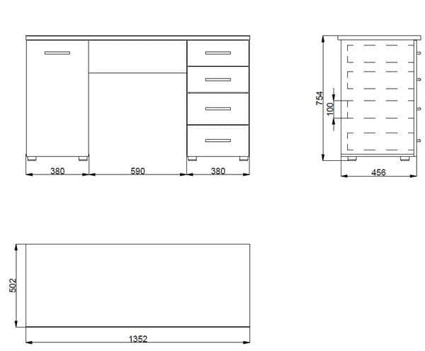 Libro Matt White Desk