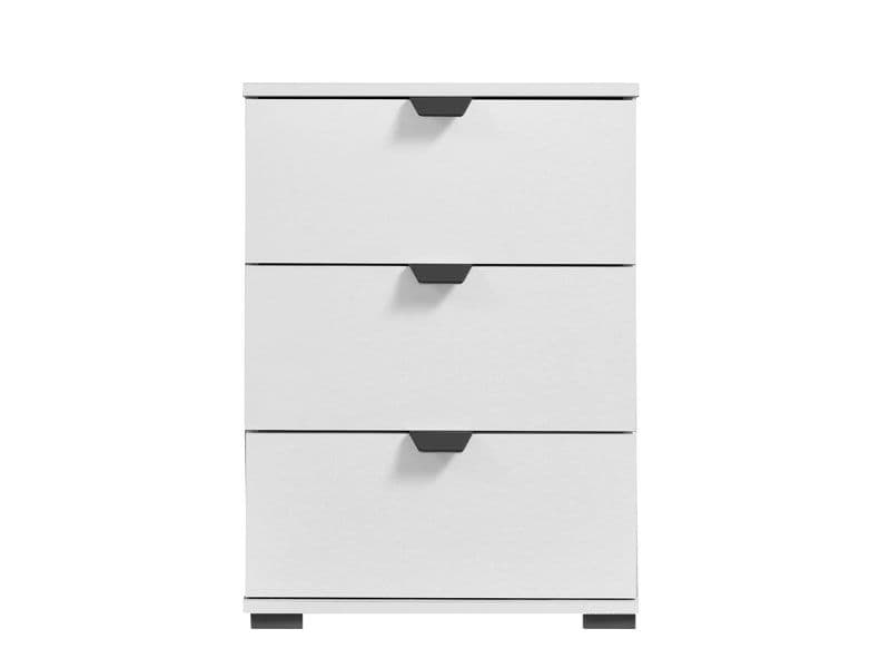 Limone Arctic White 3 Drawer Bedside Table — alternate product view