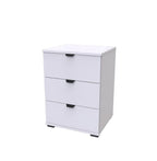 Limone Arctic White 3 Drawer Bedside Table