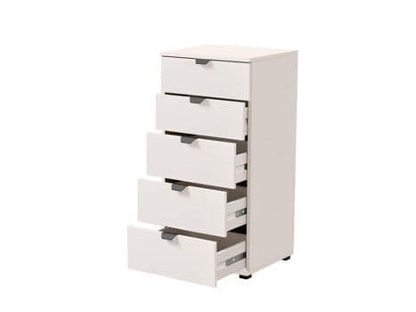 Limone Arctic White Narrow 5 Drawer Chest — alternate product view