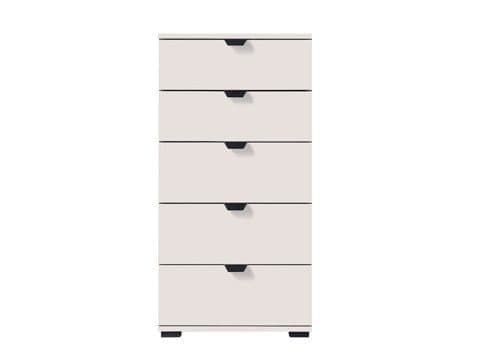 Limone Arctic White Narrow 5 Drawer Chest