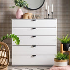 Limone Arctic White Wide 6 Drawer Chest