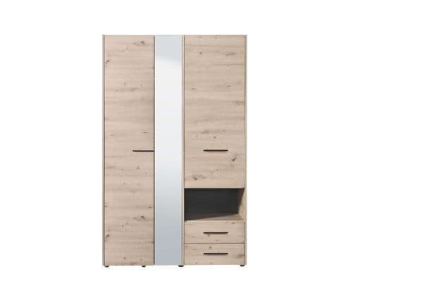 Limone Grey Oak 3 Door Wardrobe — front product view