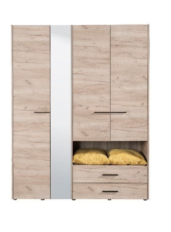 Limone Grey Oak 4 Door Wardrobe — alternate product view