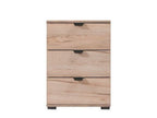 Limone Oak Effect 3 Drawer Bedside Table