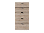 Limone Oak Effect Narrow 5 Drawer Chest