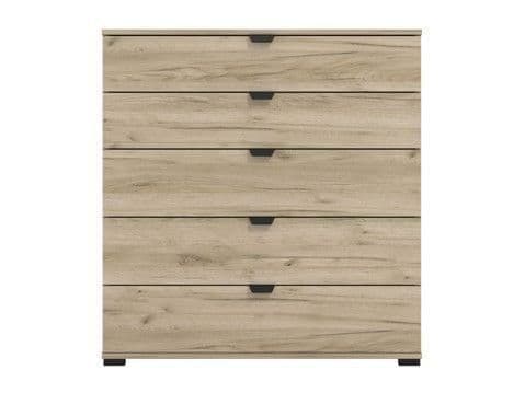 Limone Oak Effect Wide 5 Drawer Chest