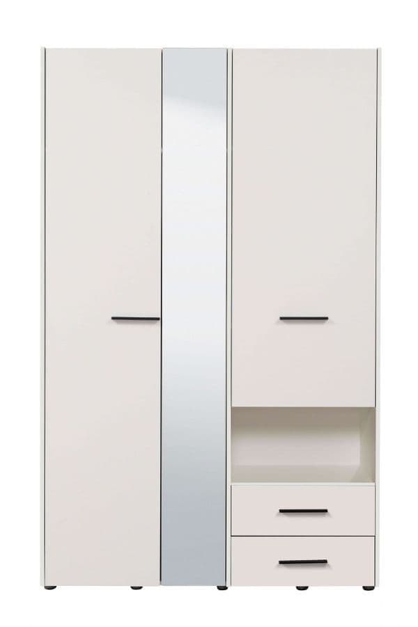 Limone White 3 Door Wardrobe — alternate product view