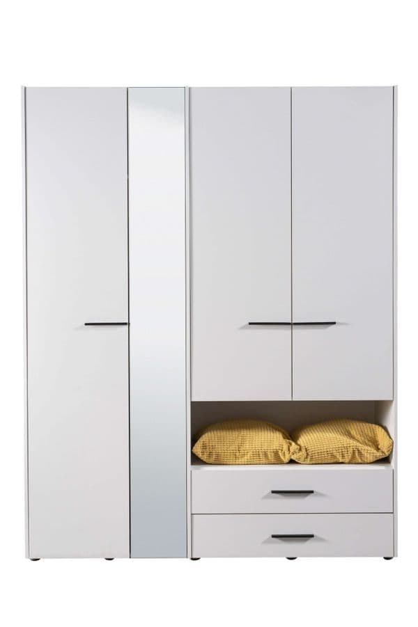 Limone White 4 Door Wardrobe