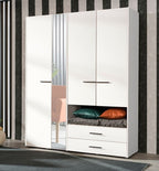 Limone White 4 Door Wardrobe