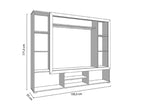 Lucerne Grey Oak Effect And Black Entertainment Unit Wall TV Cabinet