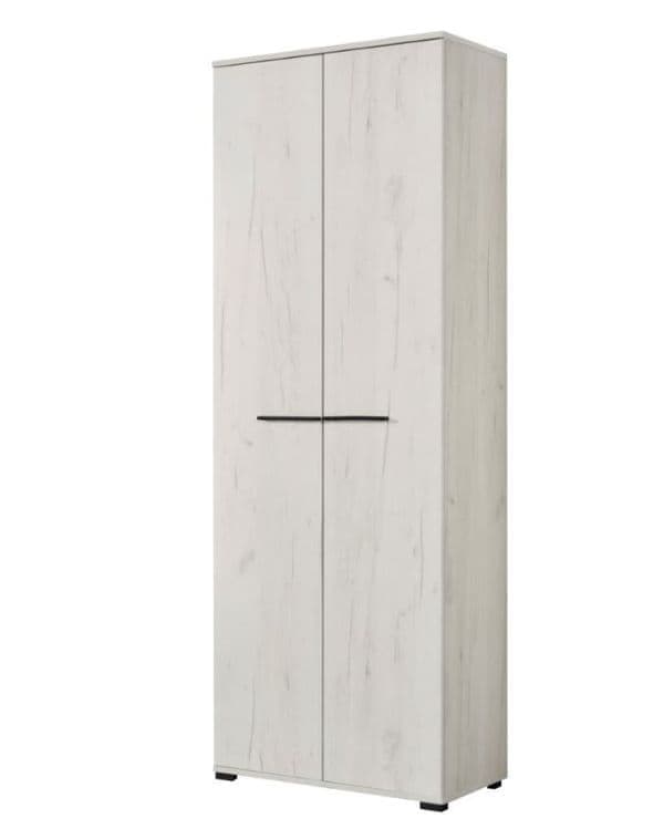 Lucerne Oak Narrow Wardrobe — angled product view