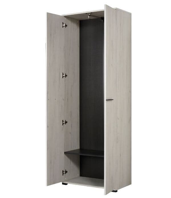 Lucerne Oak Narrow Wardrobe — front product view