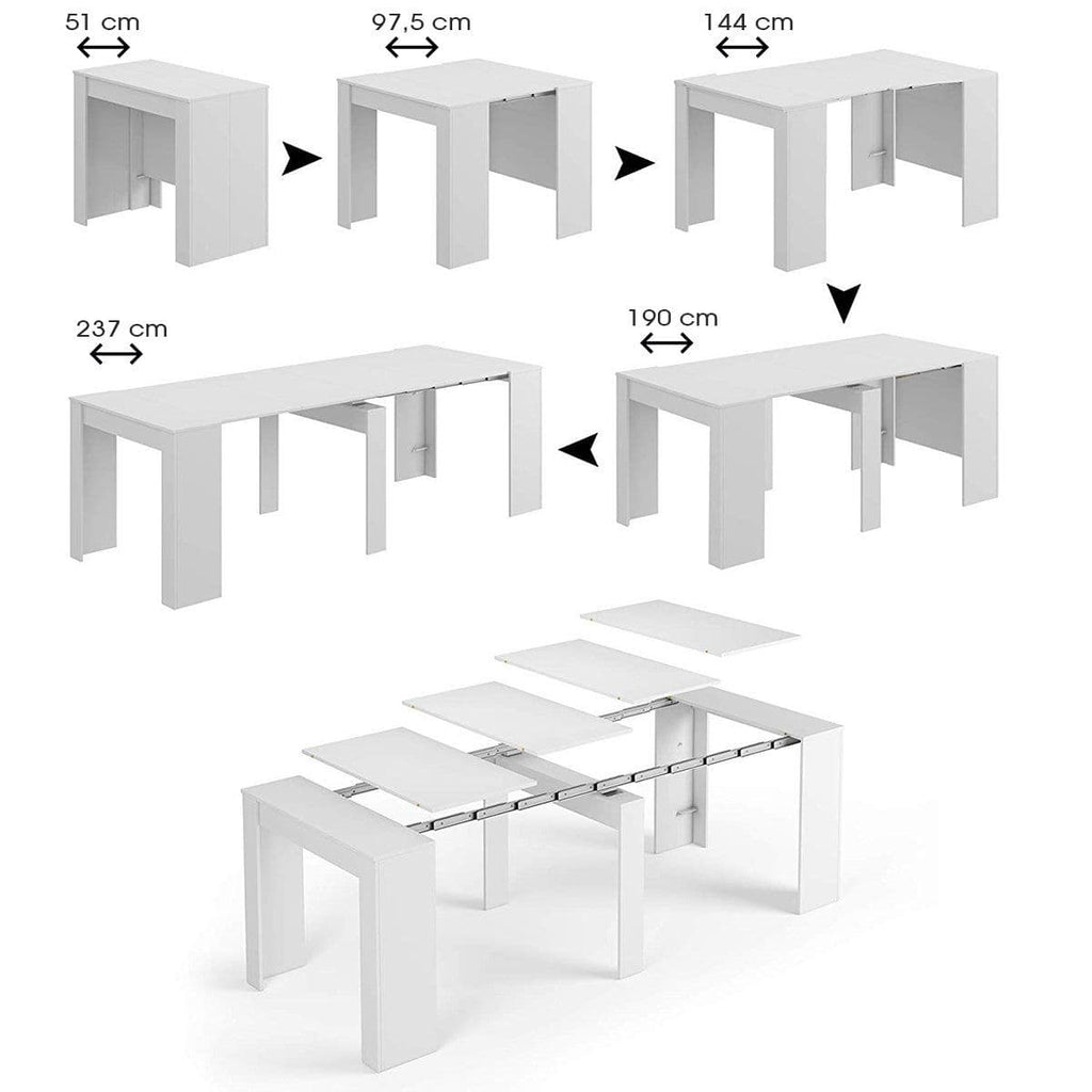 Luiz Concrete Grey Effect Large Extending Dining Table