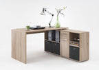Luiz Oak Flexi Corner Office Desk