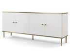 Maison White And Gold 4 Door Wide Sideboard