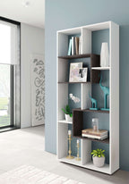 Malibu White And Dark Brown Bookcase
