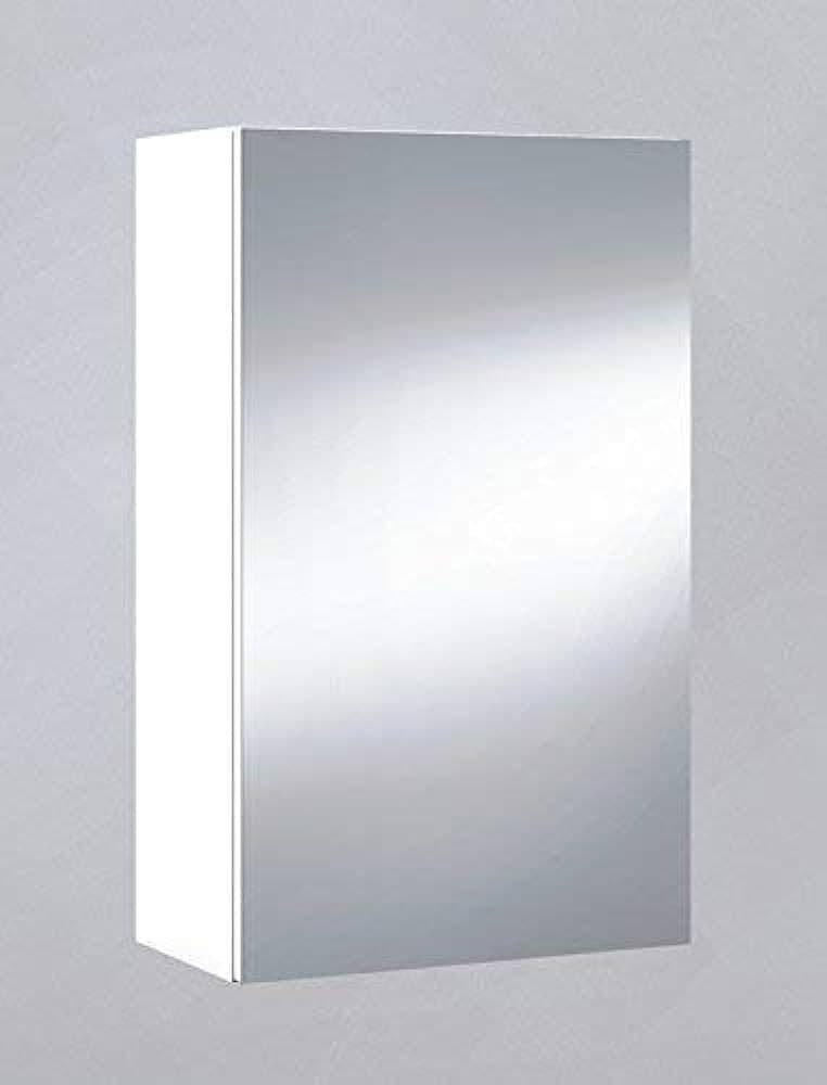 Mancini 400mm White And Mirrored 1 Door Wall Mounted Bathroom Cabinet — main product view