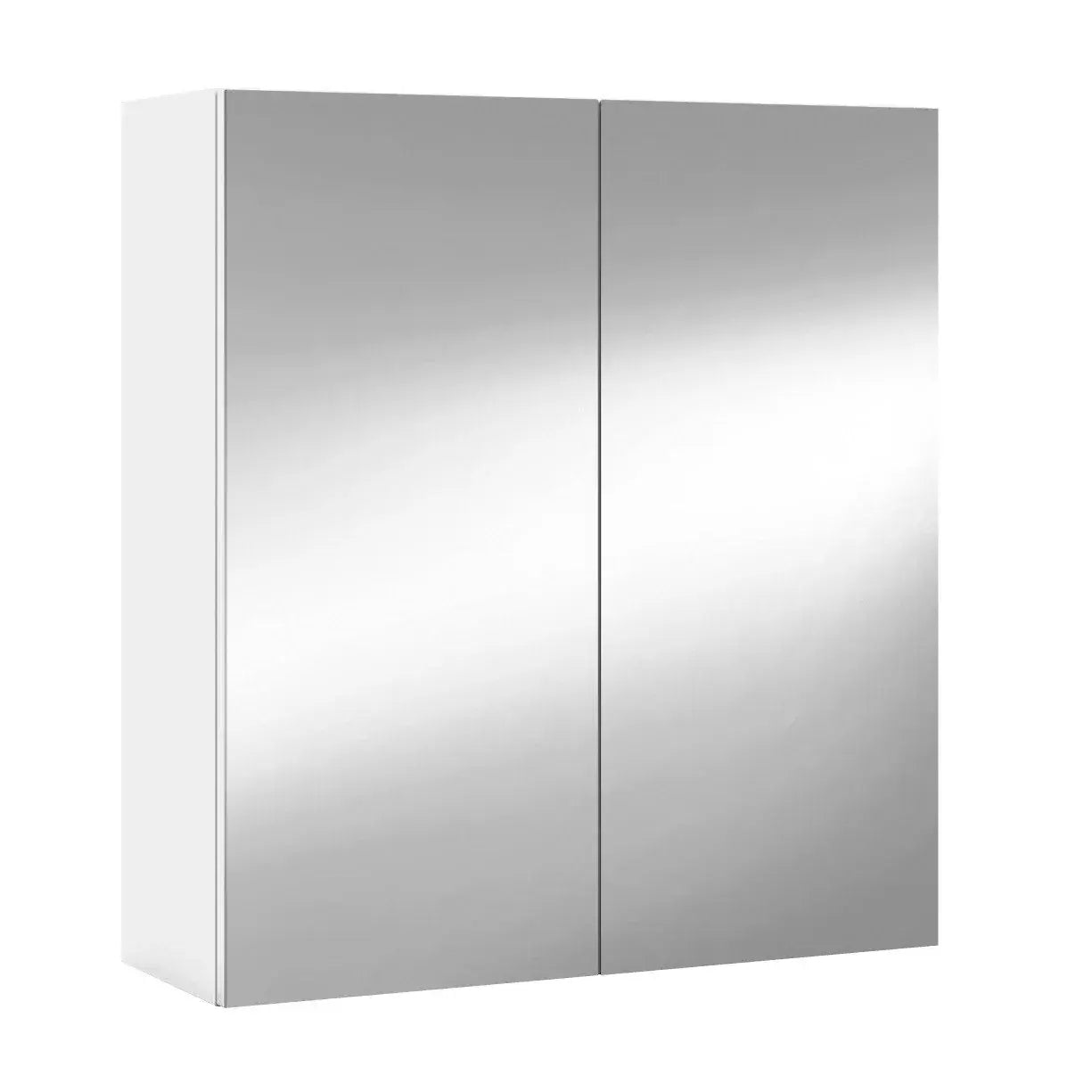 Mancini 600mm White And Mirrored 2 Door Wall Mounted Bathroom Cabinet