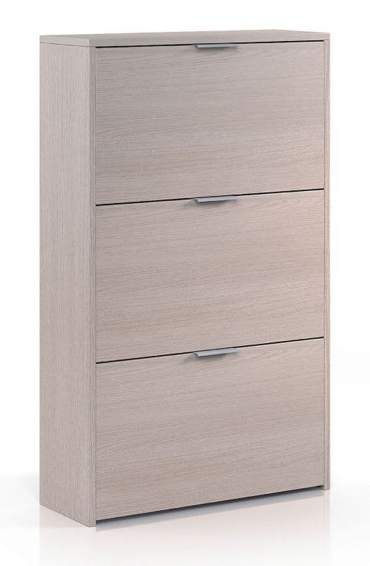 Marvin Light Oak Shoe Cabinet 18 Pairs