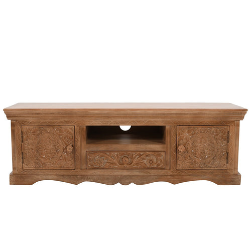 Artwork Mango Wood Tv Cabinet — angled product view