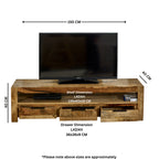 Surrey Solid Wood Large Tvc With 3 Drawers