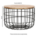 Surrey Solid Wood & Metal Wire Coffee Table