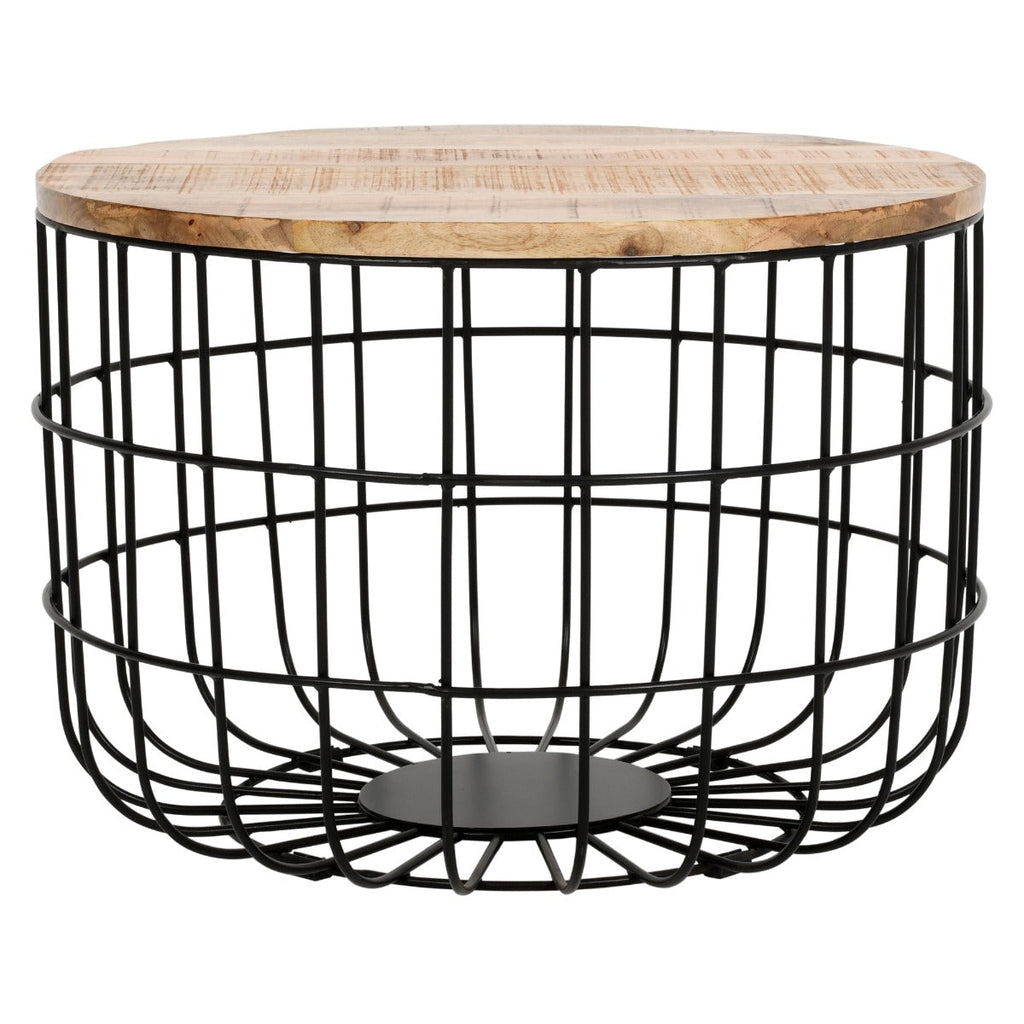 Surrey Solid Wood & Metal Wire Coffee Table