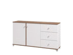 Merlot White Gloss And Warm Oak Effect Sideboard