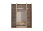 Miami Sonoma Oak Effect 4 Door 2 Drawer Wardrobe